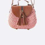Victoire | Sac bandoulière en paille à franges
