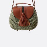 Victoire | Sac bandoulière en paille à franges