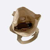 Sienna | Grand sac en paille zippé avec bandoulière – Sac fourre-tout d'été pour femmes avec poche intérieure et pompon décoratif