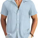 Timéo | Chemise d'Été Plissée à Manches Courtes