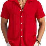 Timéo | Chemise d'Été Plissée à Manches Courtes