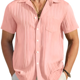 Timéo | Chemise d'Été Plissée à Manches Courtes