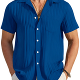 Timéo | Chemise d'Été Plissée à Manches Courtes