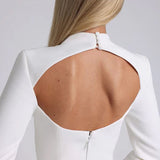 Robe Mini en Coton Sans Dos Nymera – Robe Élégante pour les Fêtes d'Automne/Hiver