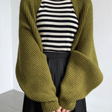 Suzanne | Elvora – Cardigan femme oversize en maille côtelée