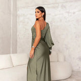 Robe de Soirée à Épaule Dénudée Seraphine pour Femmes