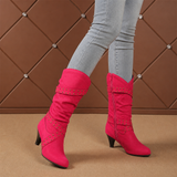 Isaline | Bottes hautes femme en cuir synthétique à sangles cloutées