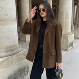 Anaïs | Blazer femme en suédine avec poches