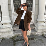 Anaïs | Blazer femme en suédine avec poches