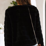 Chloé | Veste courte en fausse fourrure pour femme à col ouvert