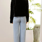 Chloé | Veste courte en fausse fourrure pour femme à col ouvert