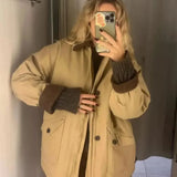 Léa | Veste femme mi-saison avec col en velours côtelé