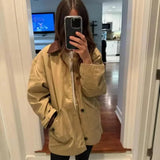 Léa | Veste femme mi-saison avec col en velours côtelé