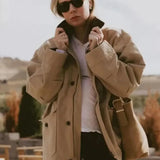 Léa | Veste femme mi-saison avec col en velours côtelé