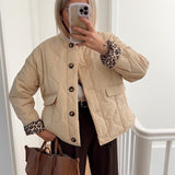 Adèle | Veste Élégante Doublure Léopard - Chic & Moderne