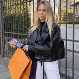 Perrine | Blouson en cuir véritable à coupe ajustée