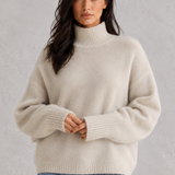 Lison | Pull en cachemire pour femme à col roulé et coupe décontractée