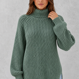 Isaline | Pull femme en maille texturée à col roulé