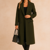 Camille | Manteau long pour femme à double boutonnage